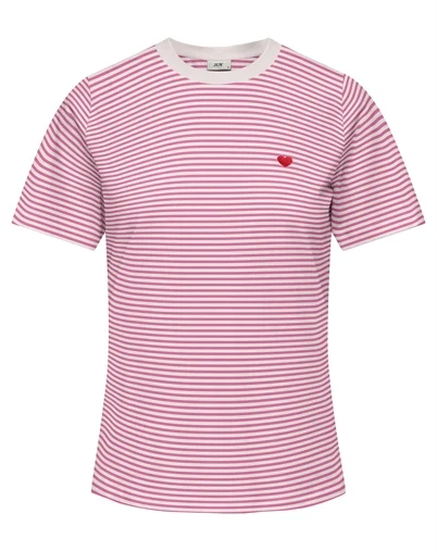 JDY - JDYPisa Print T-shirt - Cloud Dancer/Wild Orchid